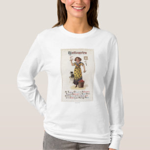 T-shirt Fille dans la robe de chat noir avec le chat noir