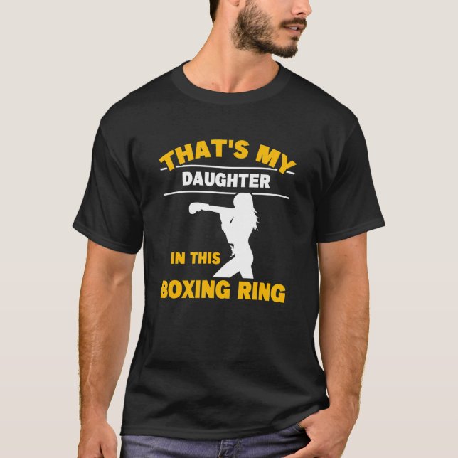 T-shirt Fille dans le ring de boxe Papa de boxeur Kickboxe (Devant)