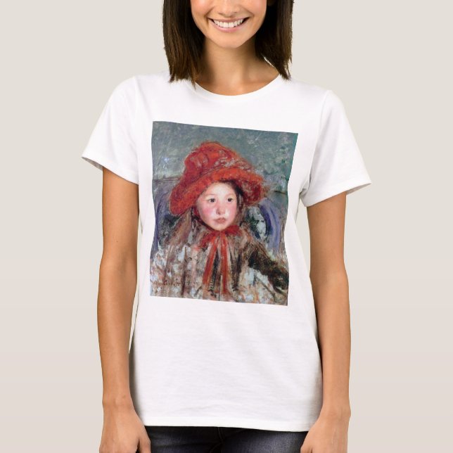 T-shirt Fille dans un grand Casquette rouge, Mary Cassatt (Devant)