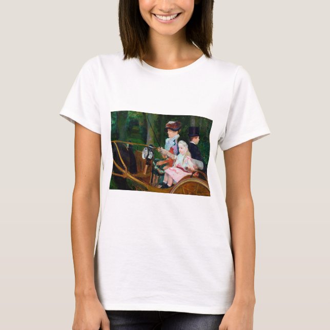 T-shirt Fille dans une calèche, Mary Cassatt (Devant)