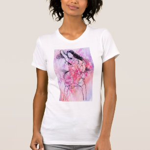 T-shirt Fille dansante colorée