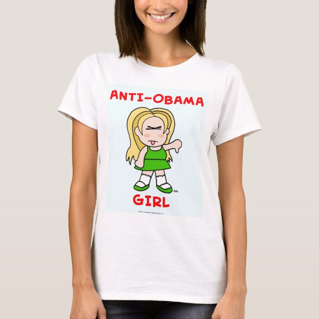 T-shirt Fille d'Anti-Obama (Devant)