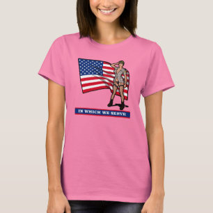 T-SHIRT FILLE D'ARMÉE AVEC LE DRAPEAU