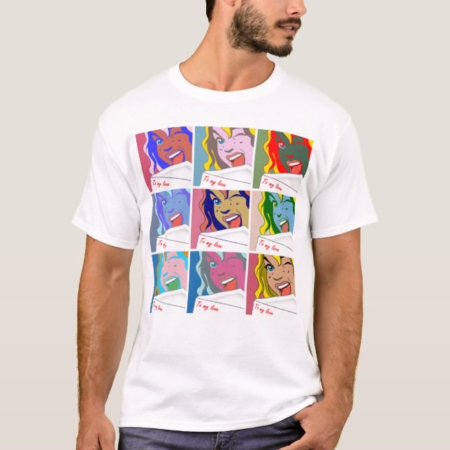 T-SHIRT FILLE D'ART DE POP (Devant)