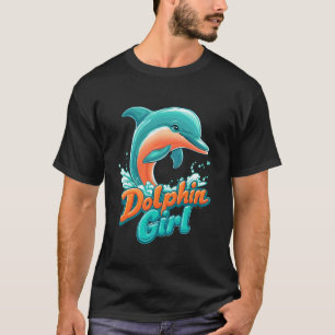 T-shirt Fille dauphin Floride Souvenir Cadeau de Miami Bea