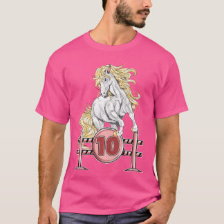 T-shirt Fille de 10 ans Cavalier Fête des 10 ans Équitatio