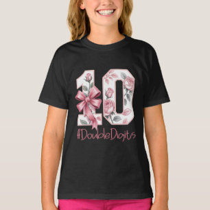 T-shirt Fille de 10 ans Coquette Bow pour son anniversaire