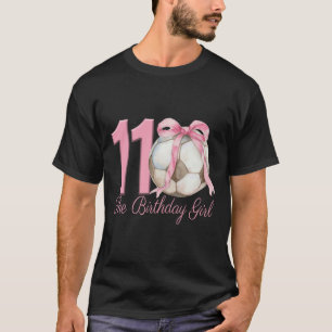 T-shirt Fille de 11 ans Ballon de Football Coquette Rose R