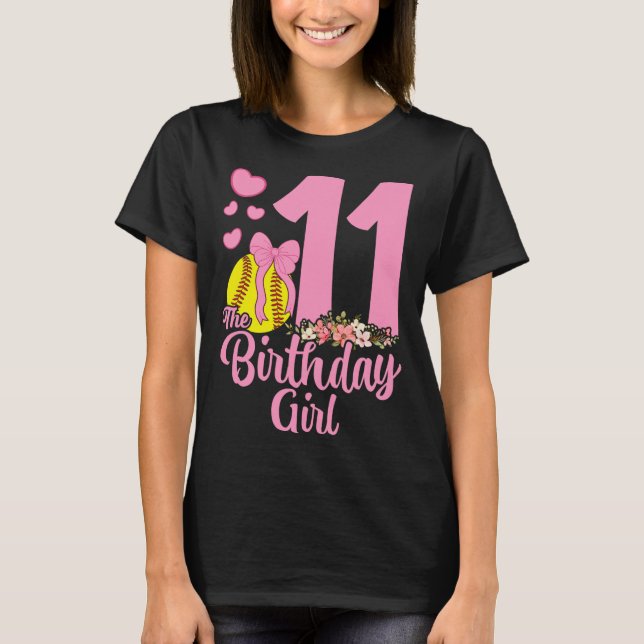 T-shirt Fille de 11 ans Softll Team Coquette Rose Bow 1 (Devant)