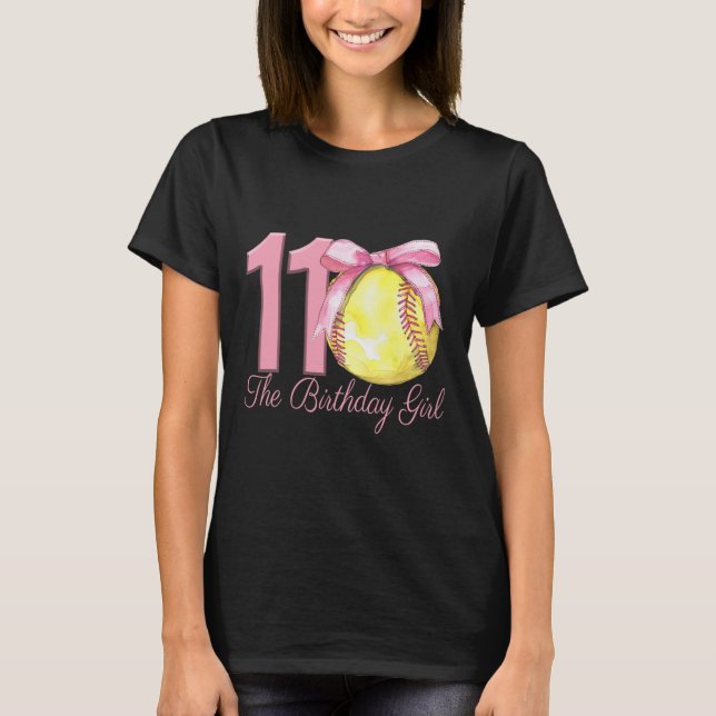 T-shirt Fille de 11 ans Softll Team Coquette Rose Bow 1 (Devant)