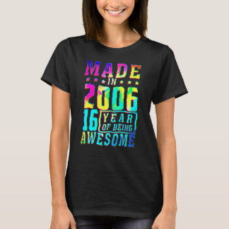 T-shirt Fille de 16 ans Pour 16e anniversaire Née en 200