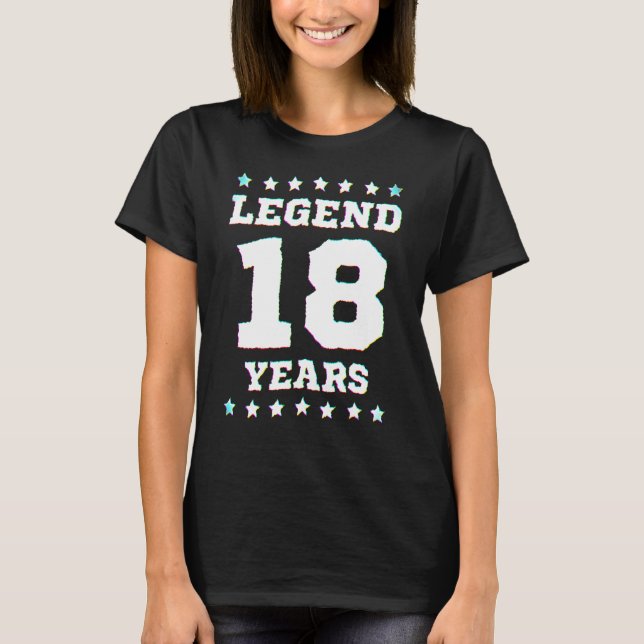 T-shirt Fille de 18 ans garçon de 18 ans (Devant)