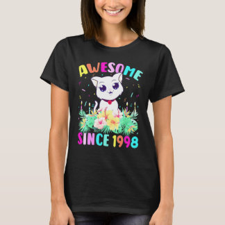 T-shirt Fille de 24 ans amoureuse des chats Incroyable dep