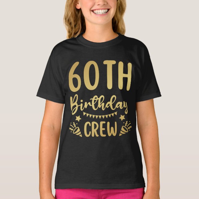 T-shirt fille de 60e anniversaire de l'équipage 60 (Devant)