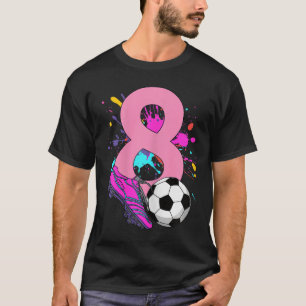 T-shirt Fille de 8 ans joueuse de football pour son 8ème a