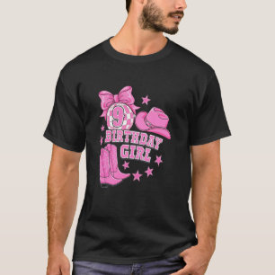 T-shirt Fille de 9 ans d'anniversaire disco occidental ros