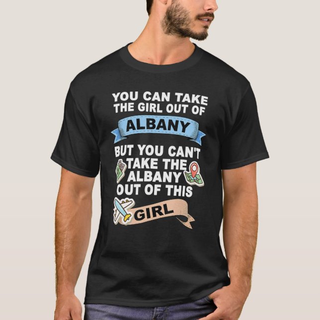 T-shirt Fille De Albany City (Devant)