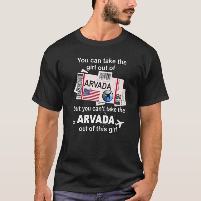 T-shirt Fille De Arvada Boarding Pass Vol Billet Arva (Devant)
