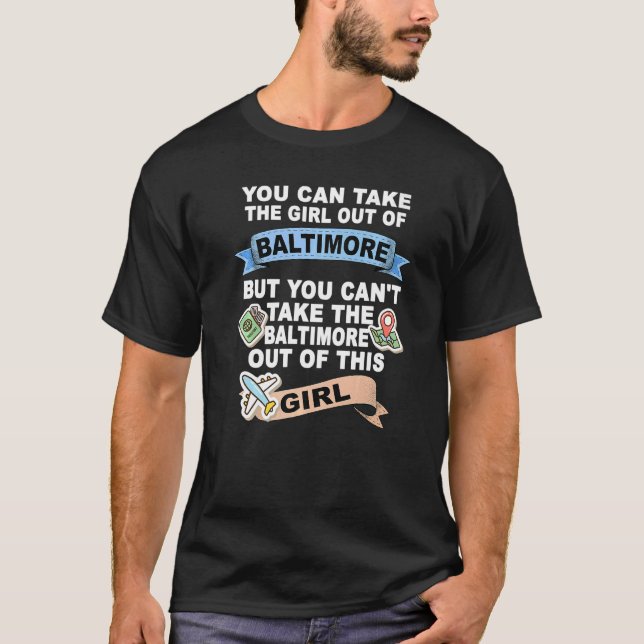 T-shirt Fille de Baltimore City (Devant)