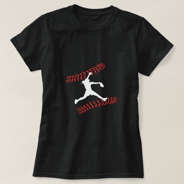 T-shirt Fille de baseball softball Ball Joueur de balle Jo (Design devant)
