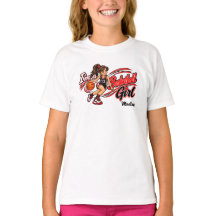 Fille de basket-ball mignonne personnalisée
