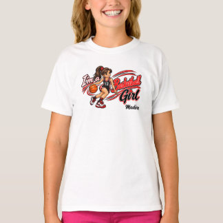 T-shirt Fille de basket-ball mignonne personnalisée