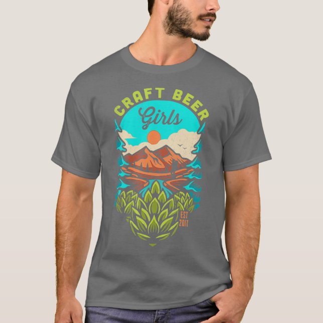 T-shirt Fille de bière randonnée (Devant)