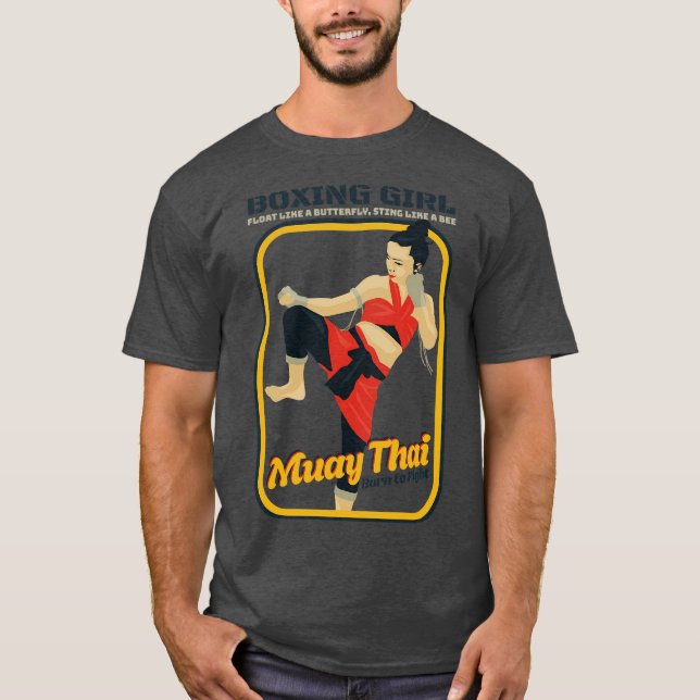 T-shirt Fille de boxe thaïlandaise vintage (Devant)