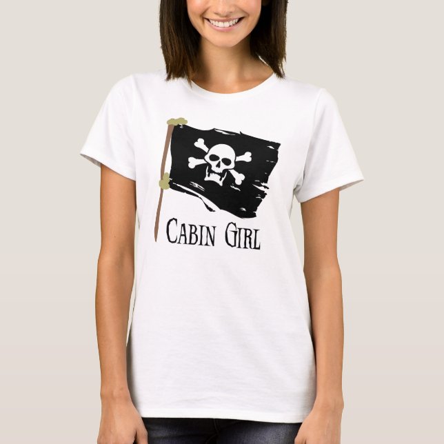 T-shirt Fille de cabine de jolly roger (Devant)