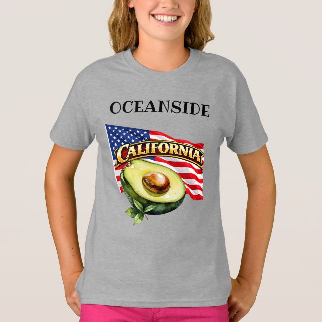 T-Shirt Fille de Californie (Devant)