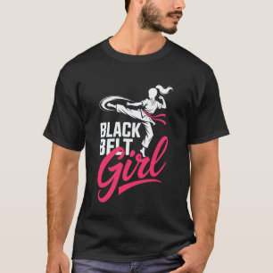T-shirt Fille de ceinture noire d'arts martiaux Karaté Tae