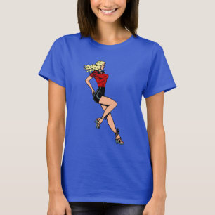 T-shirt Fille de charme vintage de la porte d'à côté, Blon