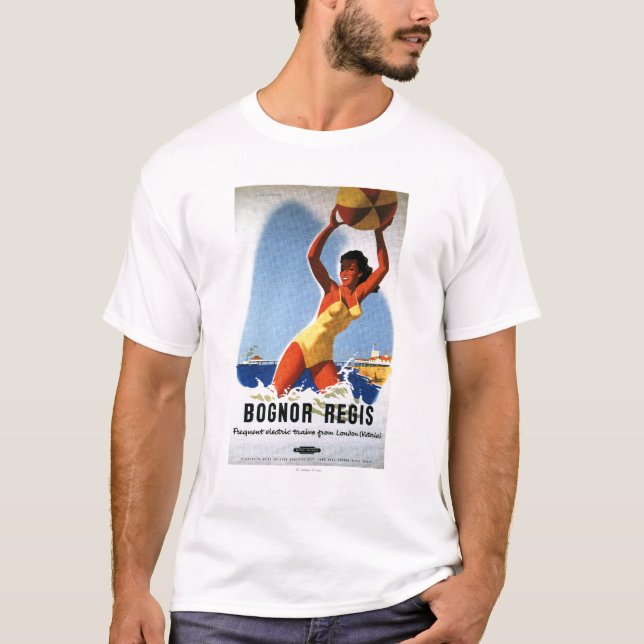 T-shirt Fille de chemins de fer et affiche britanniques de (Devant)