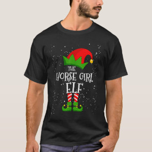 T-shirt Fille de cheval elfe famille groupe assorti Noël C