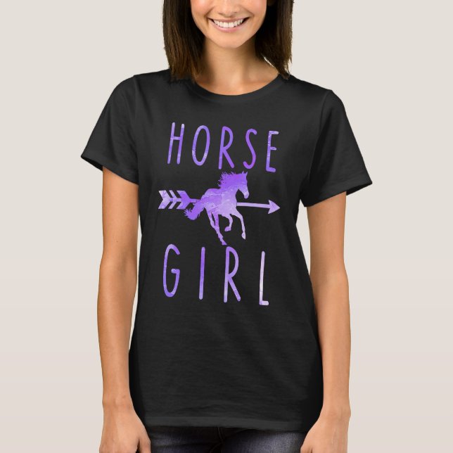 T-shirt Fille de cheval Équitation Cavalier Équestre Cheva (Devant)