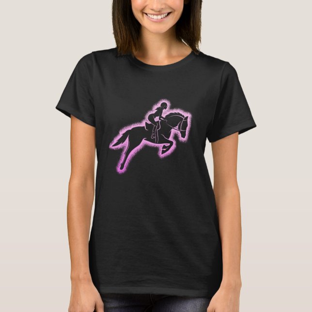 T-shirt Fille de cheval femmes d'équitation (Devant)
