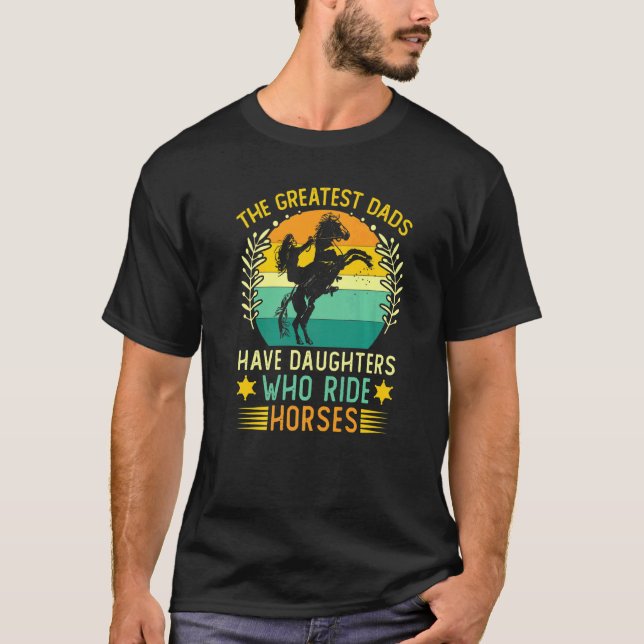 T-shirt Fille de cheval Fête des Pères Cavalcade Course de (Devant)