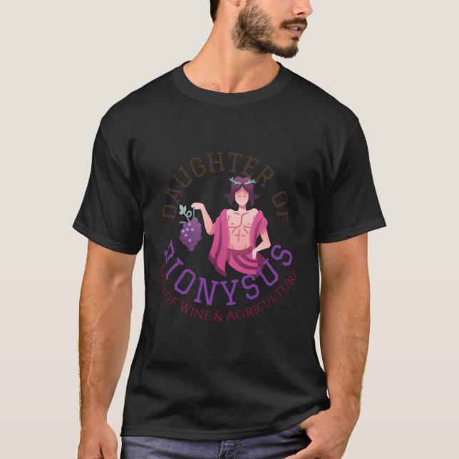 T-shirt Fille De Dionysos Dieu Du Camp De Vins Half Blood  (Devant)