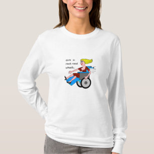T-shirt Fille de fauteuil roulant dans des talons