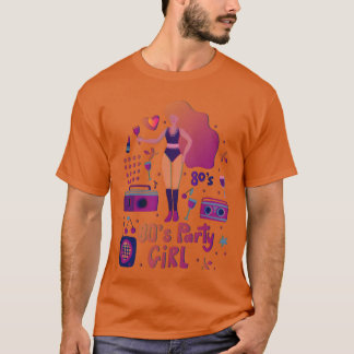 T-shirt fille de fête des années 80 sey copines
