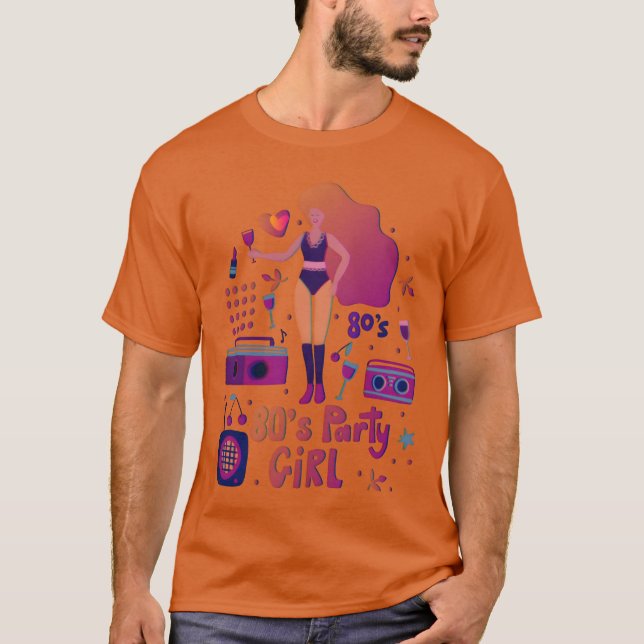 T-shirt fille de fête des années 80 sey copines (Devant)