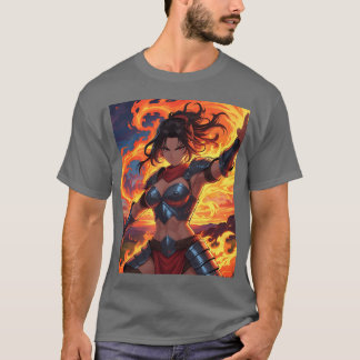 T-shirt FILLE DE FEU ANIME amie