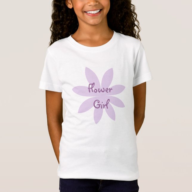 T-Shirt Fille de Fleur de marguerite violette (Devant)