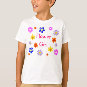 T-shirt fille de fleurs