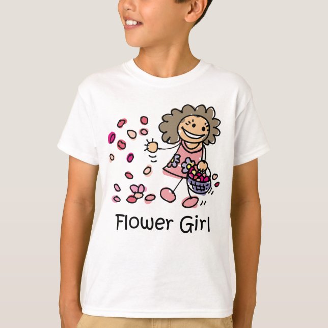 T-shirt fille de fleurs (Devant)