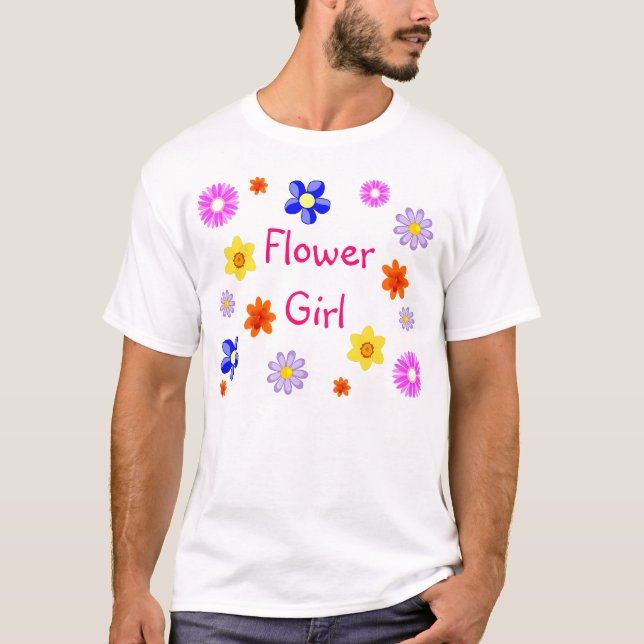 T-shirt fille de fleurs (Devant)