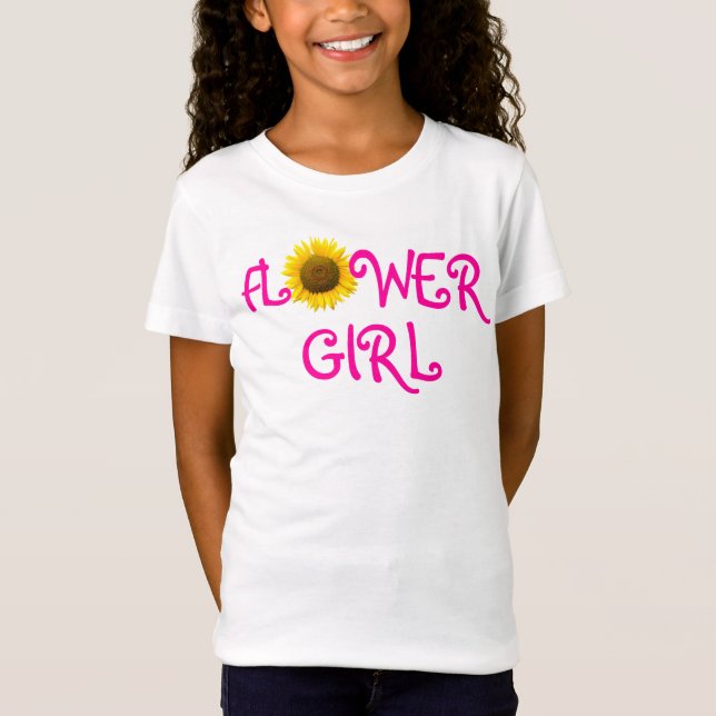 T-shirt fille de fleurs de tournesol (Devant)