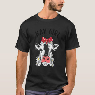 T-shirt Fille de foin Génisse de foin  Vache mignonne  Fem