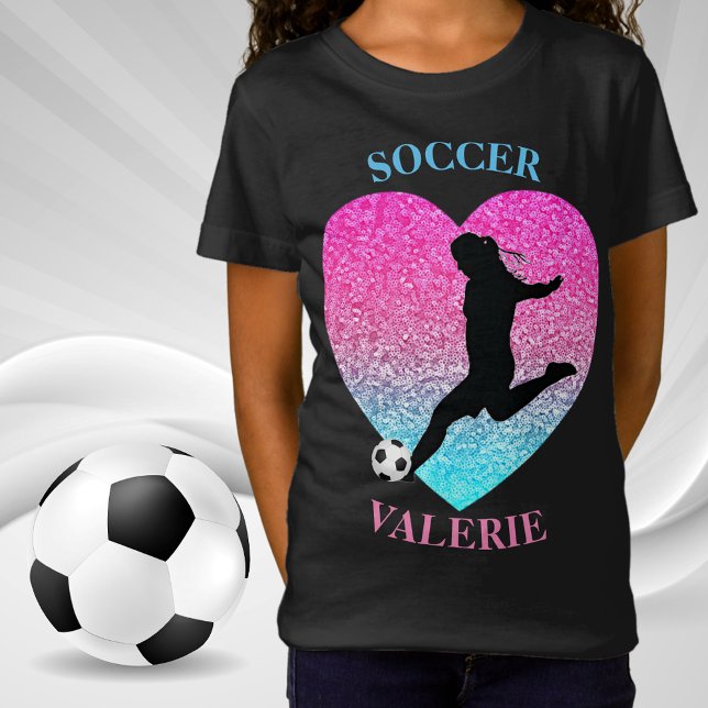 T-shirt fille de football (Créateur téléchargé)