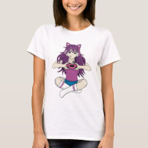 T-shirt fille de gamer Anime